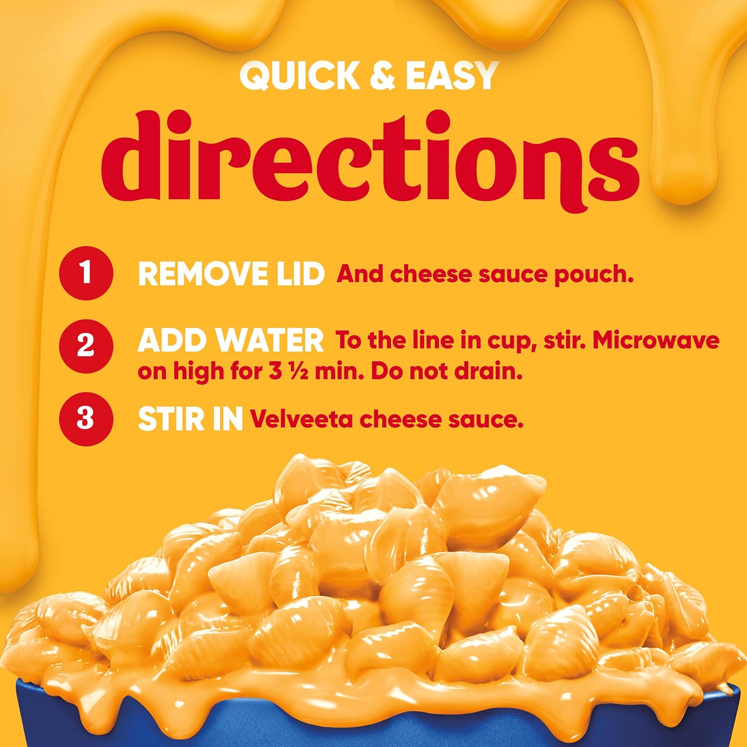 Velveeta Shells and Cheese Mac and Cheese, 8 Cups, for Easy Snacks or Dinner Sides, Original Flavor, 2.39 oz - Image 9