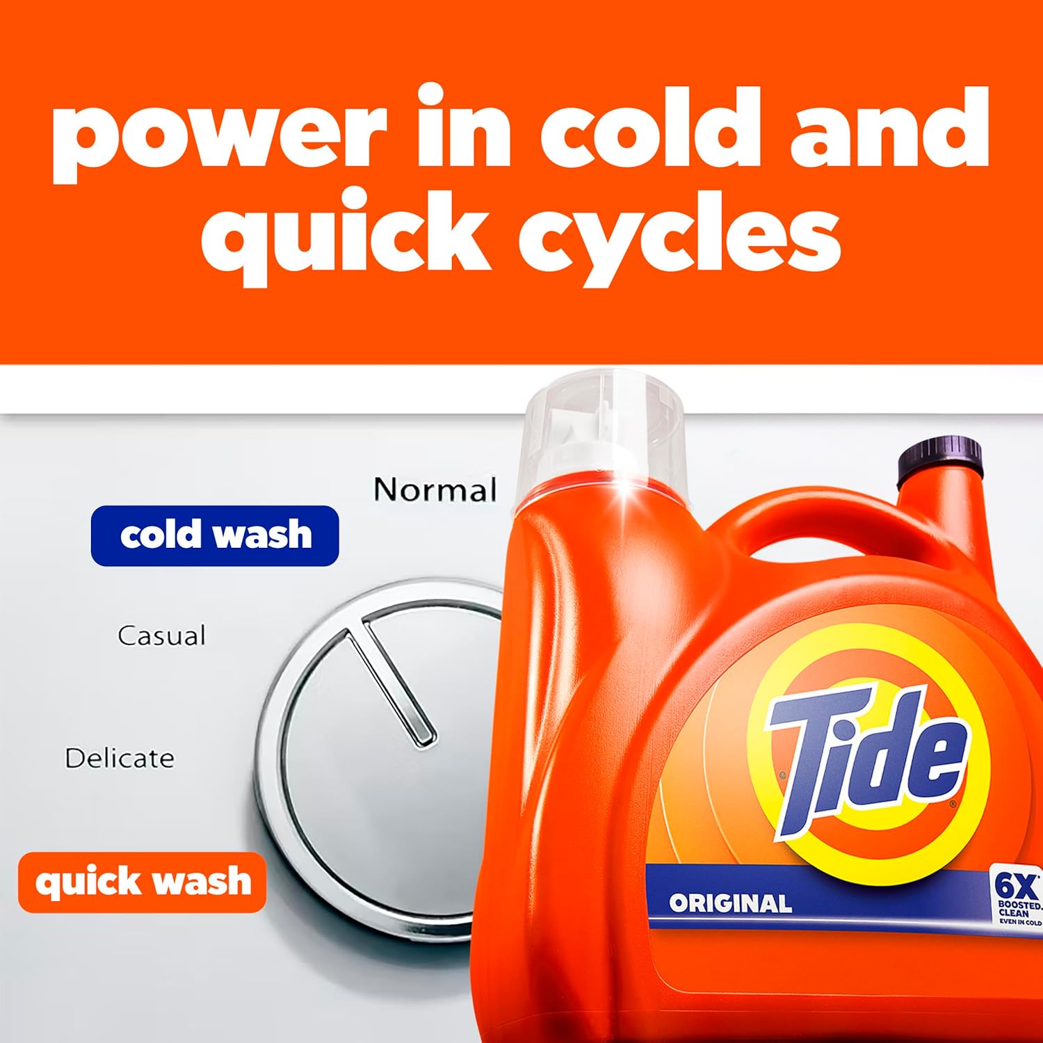 Tide Liquid Laundry Detergent, Original Scent, 126 Loads, 158 fl oz, Boosted Clean even in cold water, laundry soap, concentrated liquid detergent - Image 10
