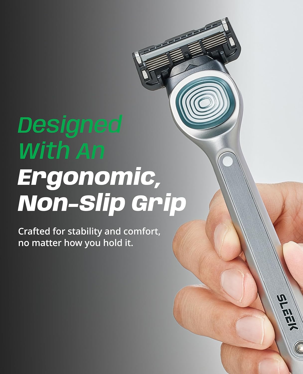 DORCO SLEEK 6 Blade Razor for Men with Multi-Flex Technology for a Smooth & Comfortable Shave | Cartridge Razor for Men, Razor Handle + 7 Cartridges - Image 7