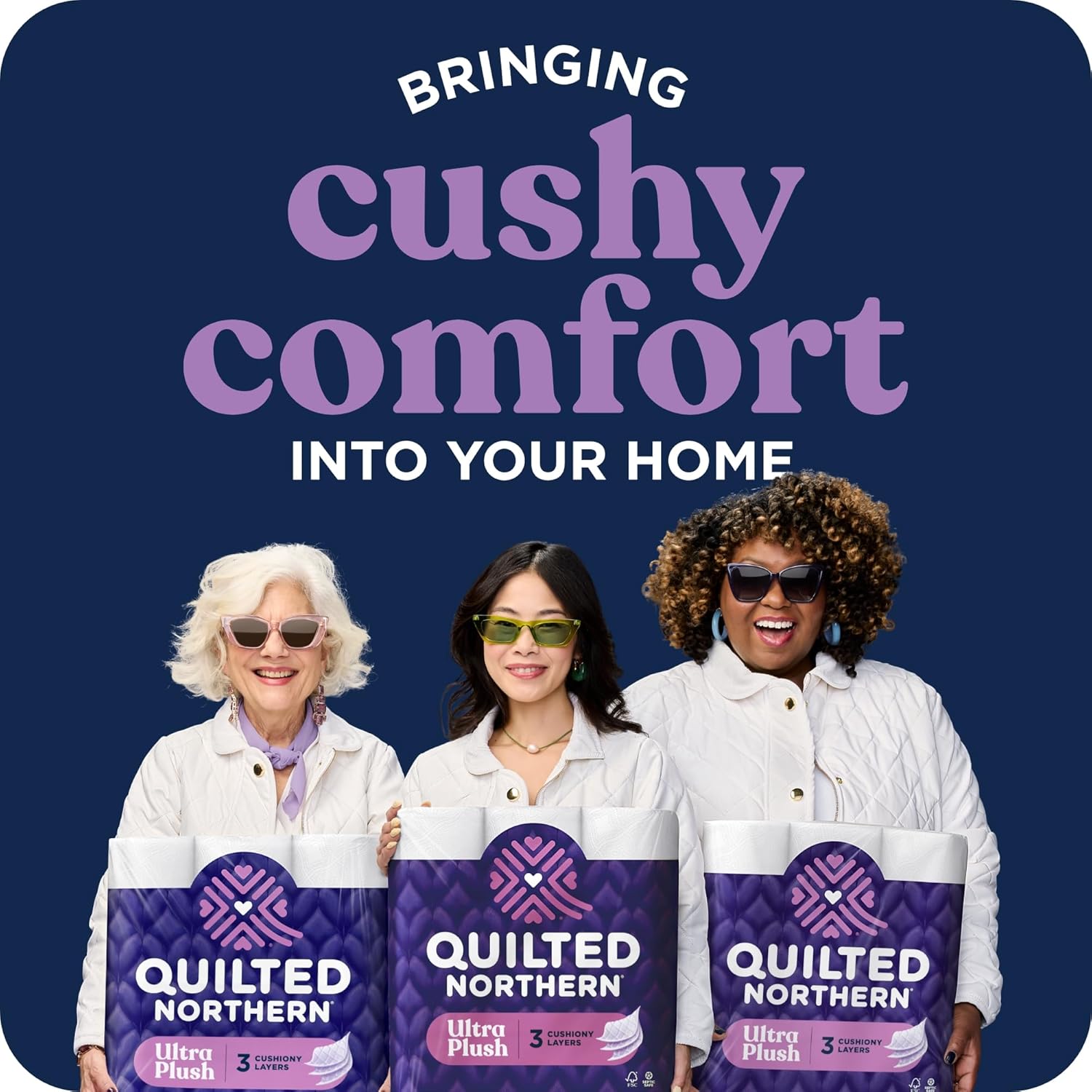 Quilted Northern Ultra Plush Toilet Paper, 18 Mega Rolls = 72 Regular Rolls, 3X Thicker*, 3 Ply Soft Toilet Tissue - Image 2