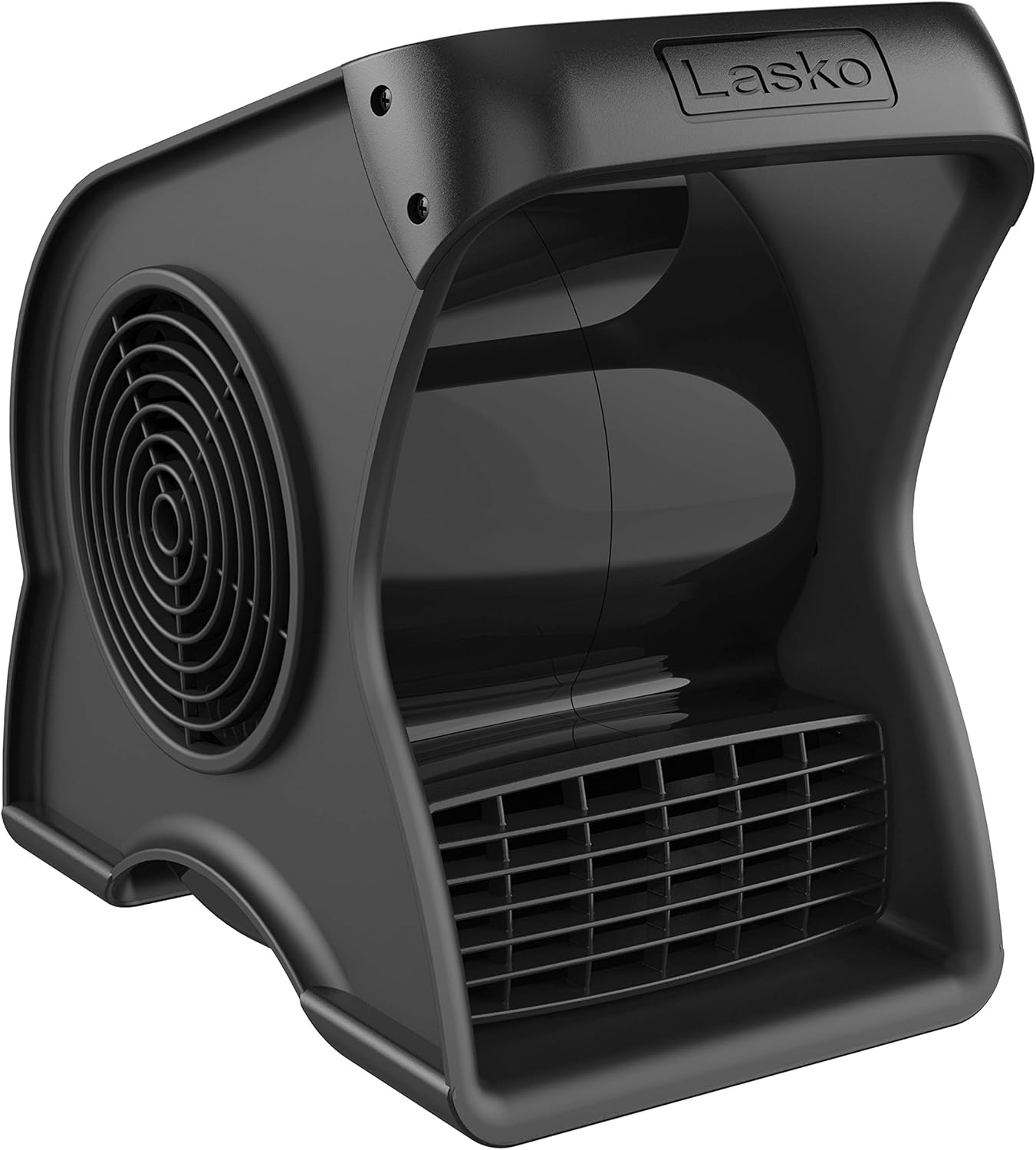 Lasko Portable Utility Fan, 12” 289 CFM Pivoting High Velocity Air Mover Blower Fan, 3 Speeds, 2 Accessory Outlets 120V, Black, U12104 - Image 10