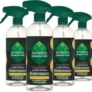 Seventh Generation All Purpose Cleaner Rejuvenating Yuzu Basil, For All Surfaces, 23 fl oz, Pack of 4