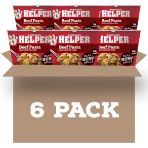 Hamburger Helper Beef Pasta Microwave Cup (2 oz – 6 Pack) No Artificial Flavors, Ready in 4 Minutes, Quick Meals for Midweek Dinners, Busy Evenings & Families On-the-Go