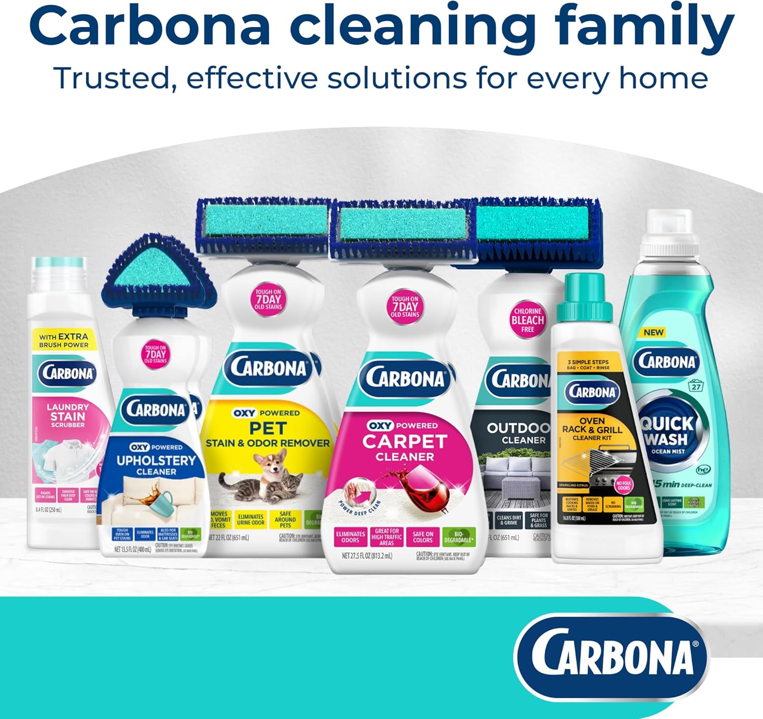 Carbona Laundry Stain Scrubber & Remover (8.4 Fl Oz), Extra-Strength Bio-Enzyme Formula, Brush-Top Applicator for Fiber-Deep Clean, Fast & Easy - Image 9