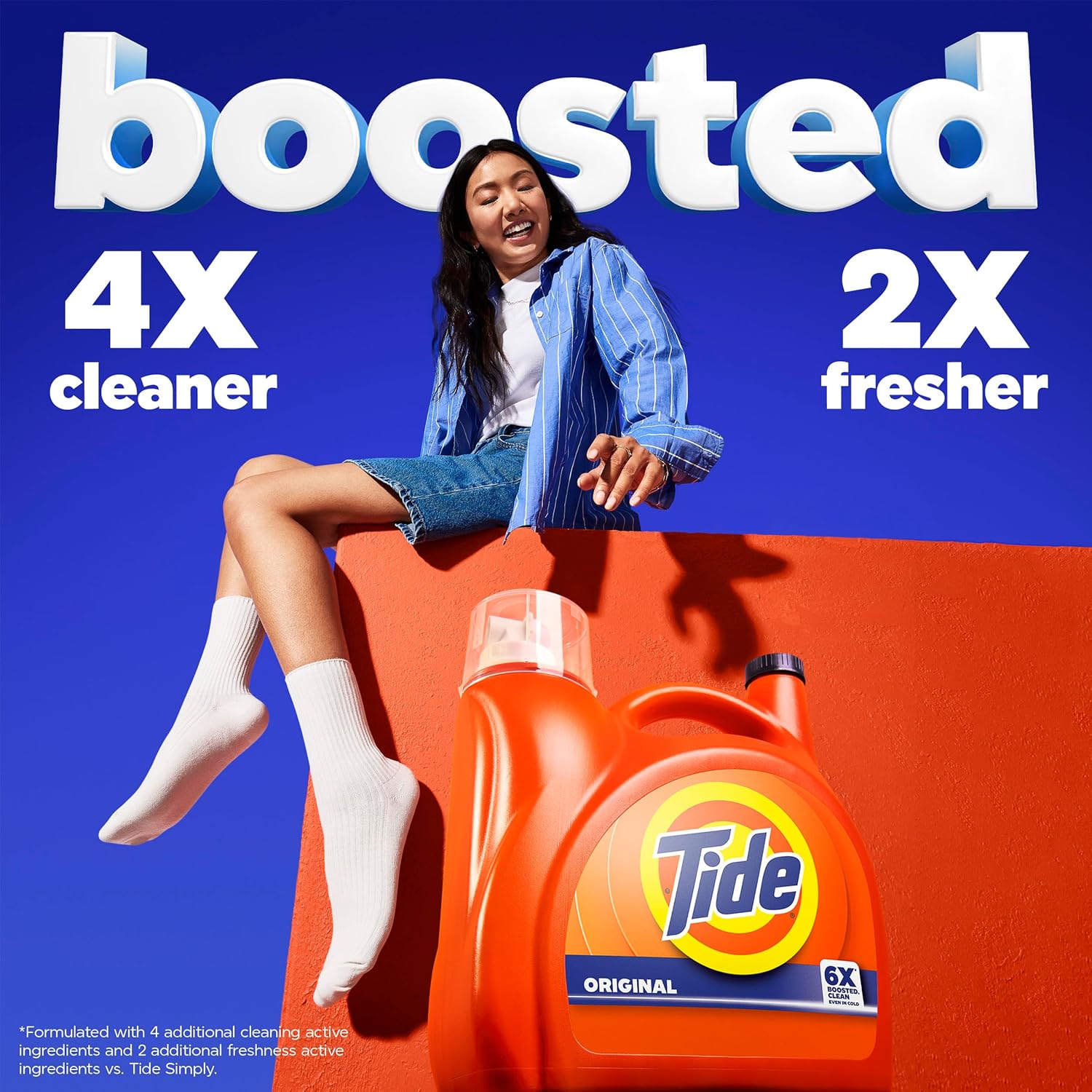Tide Liquid Laundry Detergent, Original Scent, 126 Loads, 158 fl oz, Boosted Clean even in cold water, laundry soap, concentrated liquid detergent - Image 8