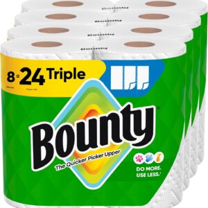 Bounty Select-A-Size Paper Towels, White, 8 Triple Rolls = 24 Regular Roll