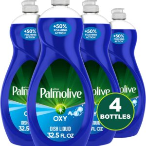 Palmolive Ultra Dishwashing Liquid Dish Soap, Oxy Power Degreaser – 32.5 Fl Oz (Pack of 4)