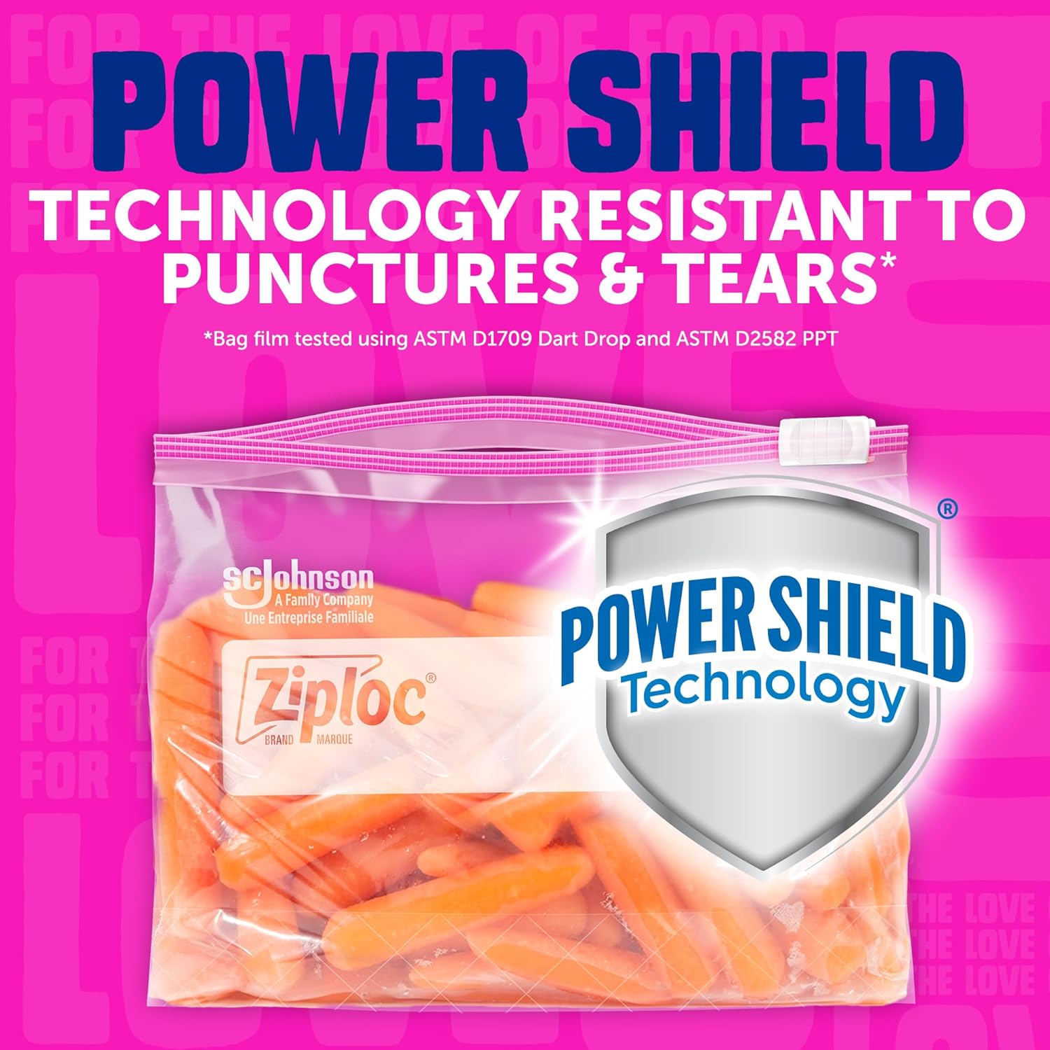 Ziploc Quart Food Storage Slider Bags, Power Shield Technology for More Durability, 42 Count - Image 2