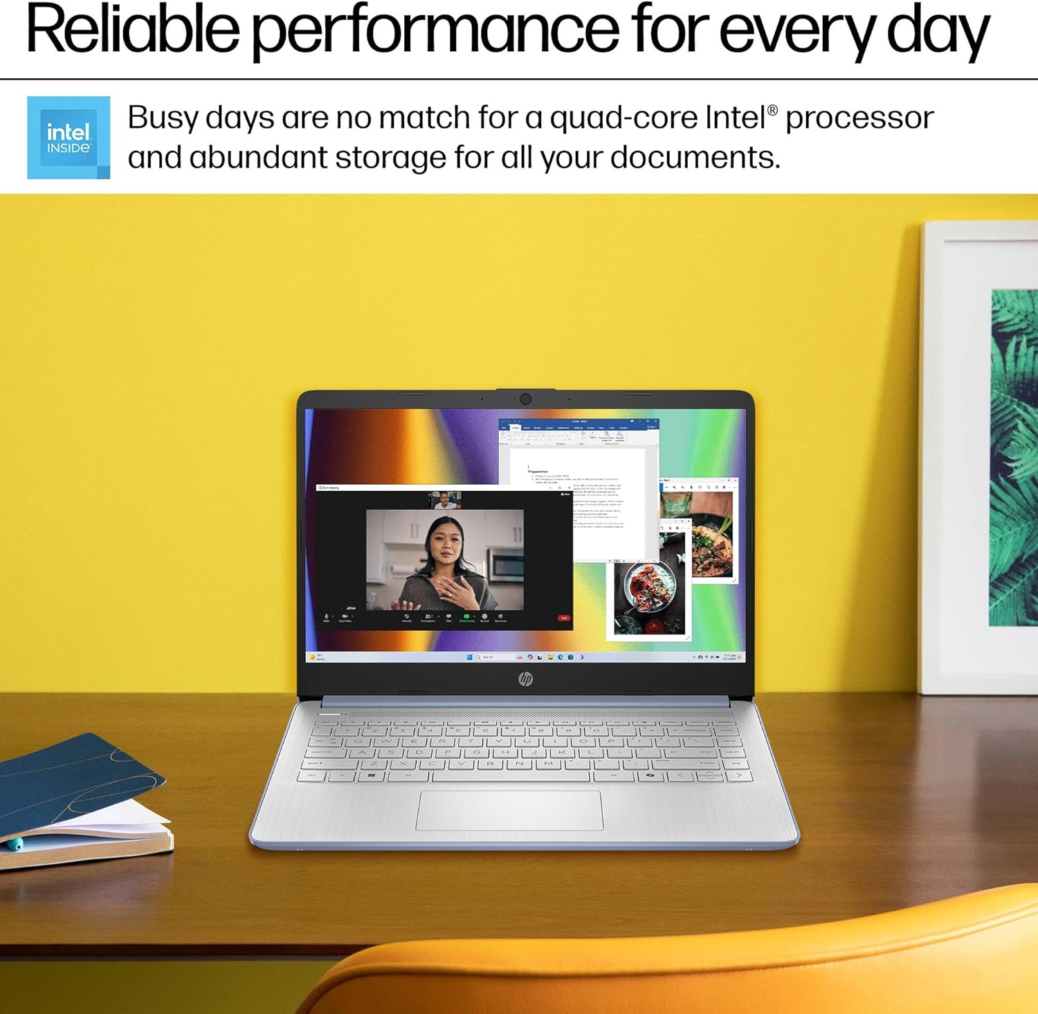 HP Laptop Computer for Students, 2026 Edition AI PC, 1 Year Office 365, Intel Processor, 16GB RAM, 128GB UFS, Long Battery Life, Webcam, WiFi 6, Type-c HUB Included, Windows 11 Home S, Sky Blue - Image 5