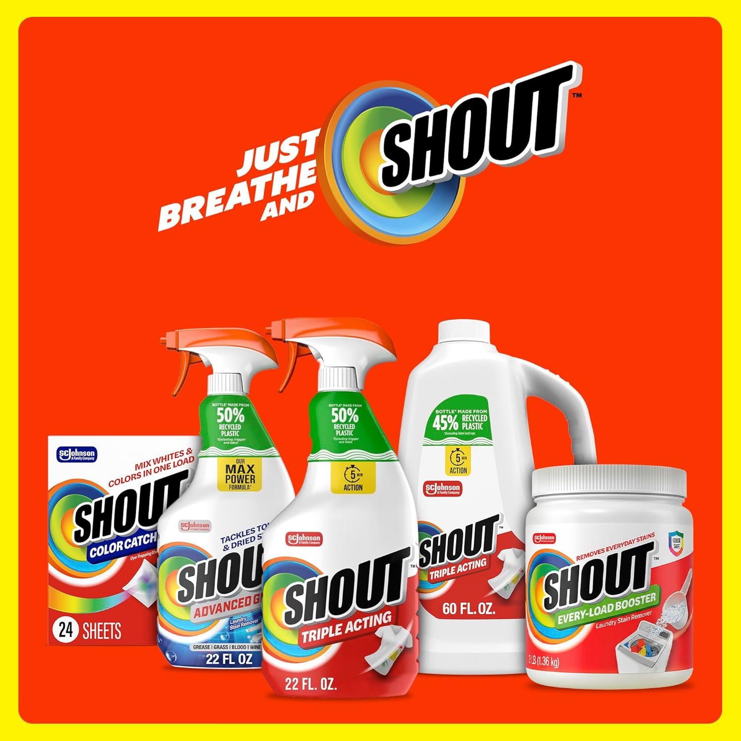 Shout Active Enzyme Laundry Stain Remover Spray, Triple-Acting Formula Clings, Penetrates, and Lifts 100+ Types of Everyday Stains - Prewash Spray 22oz - Image 9