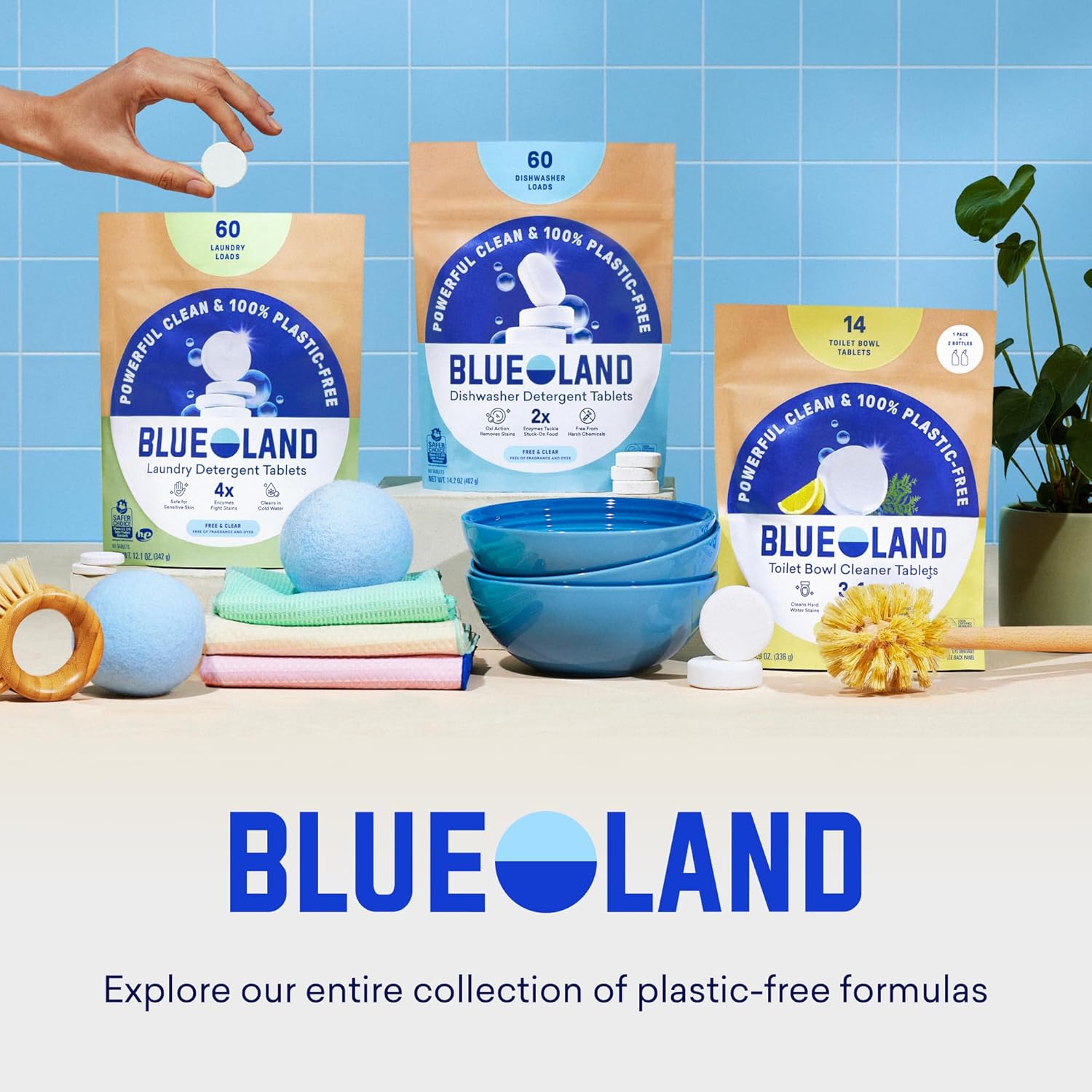 BLUELAND Oxi Laundry Booster Powder Refill 2-Pack, Clear Skies Scent, 50 Loads, 35.2 oz, Plastic-Free, Eco Friendly, Oxy Cleaner, Stain Remover - Image 11