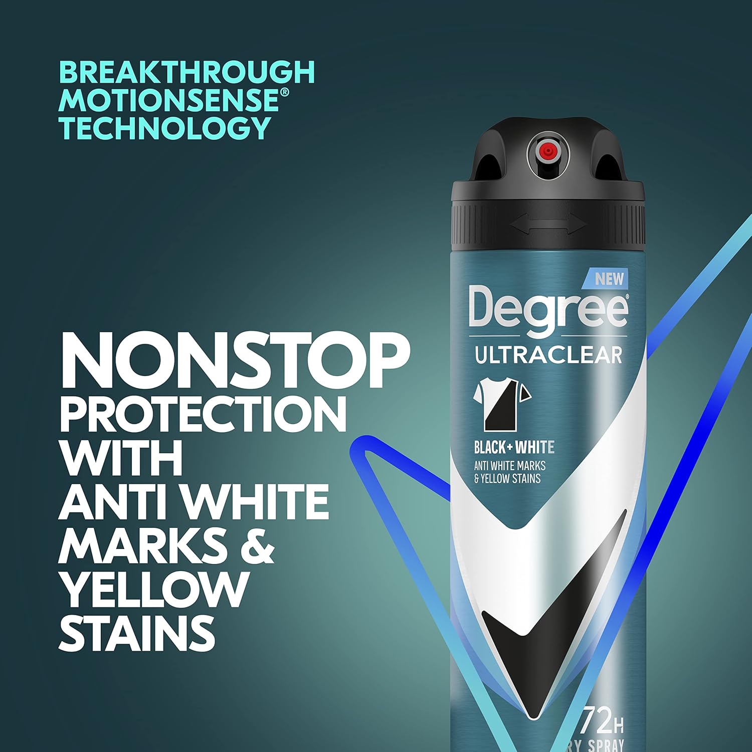 Degree Men Antiperspirant Spray Black + White 3 Count Protects from Deodorant Stains Instantly Dry Spray Deodorant 3.8 oz - Image 5