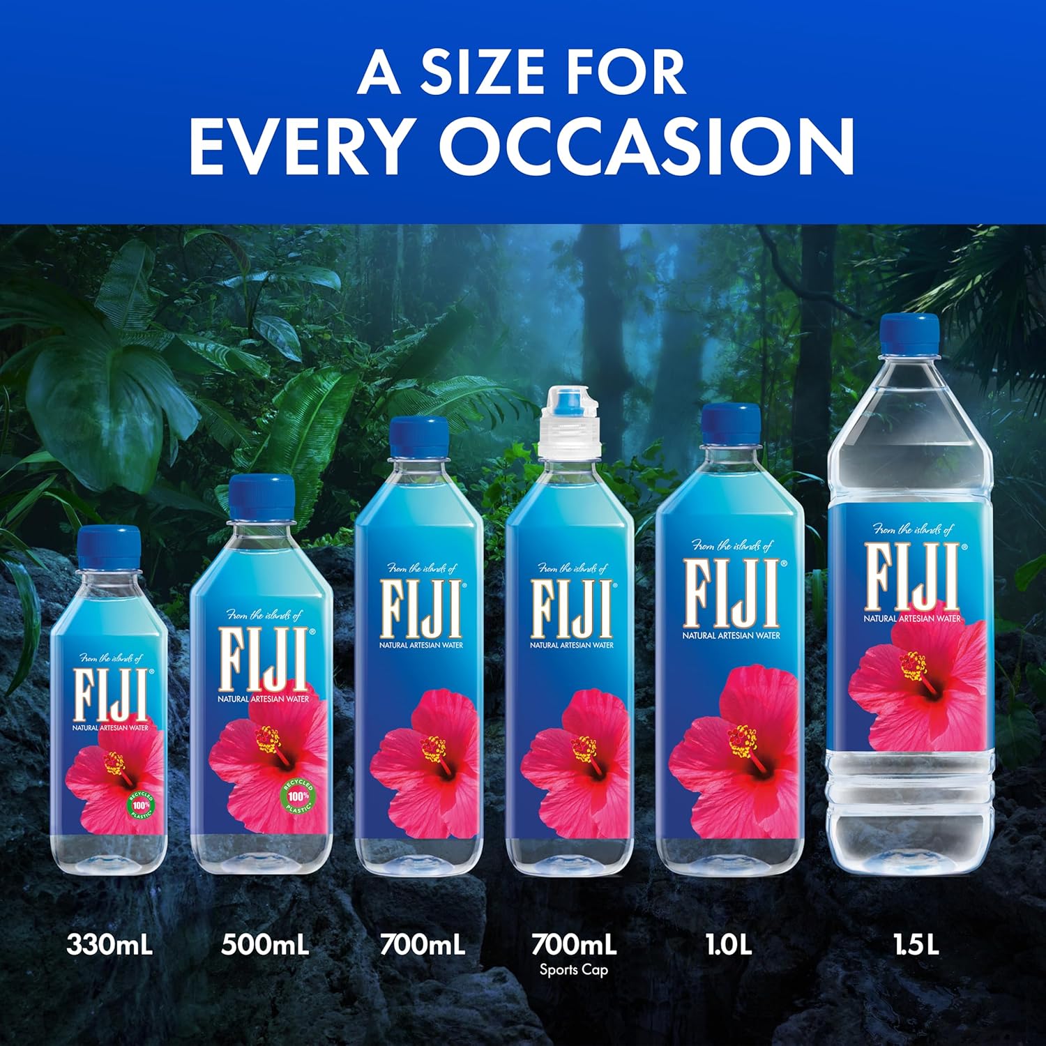 FIJI Natural Artesian Bottled Water 1.5 Liters / 50.7 Fl Ounce (Pack of 12) - 100% Natural Electrolytes - Image 3
