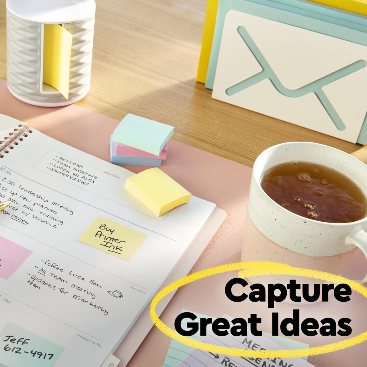 Post-it Notes, 3 in x 3 in, 24 Sticky Notes Pads, 100 Sheets per Pad, The Iconic Canary Yellow Note, School Supplies and Office Products - Image 7