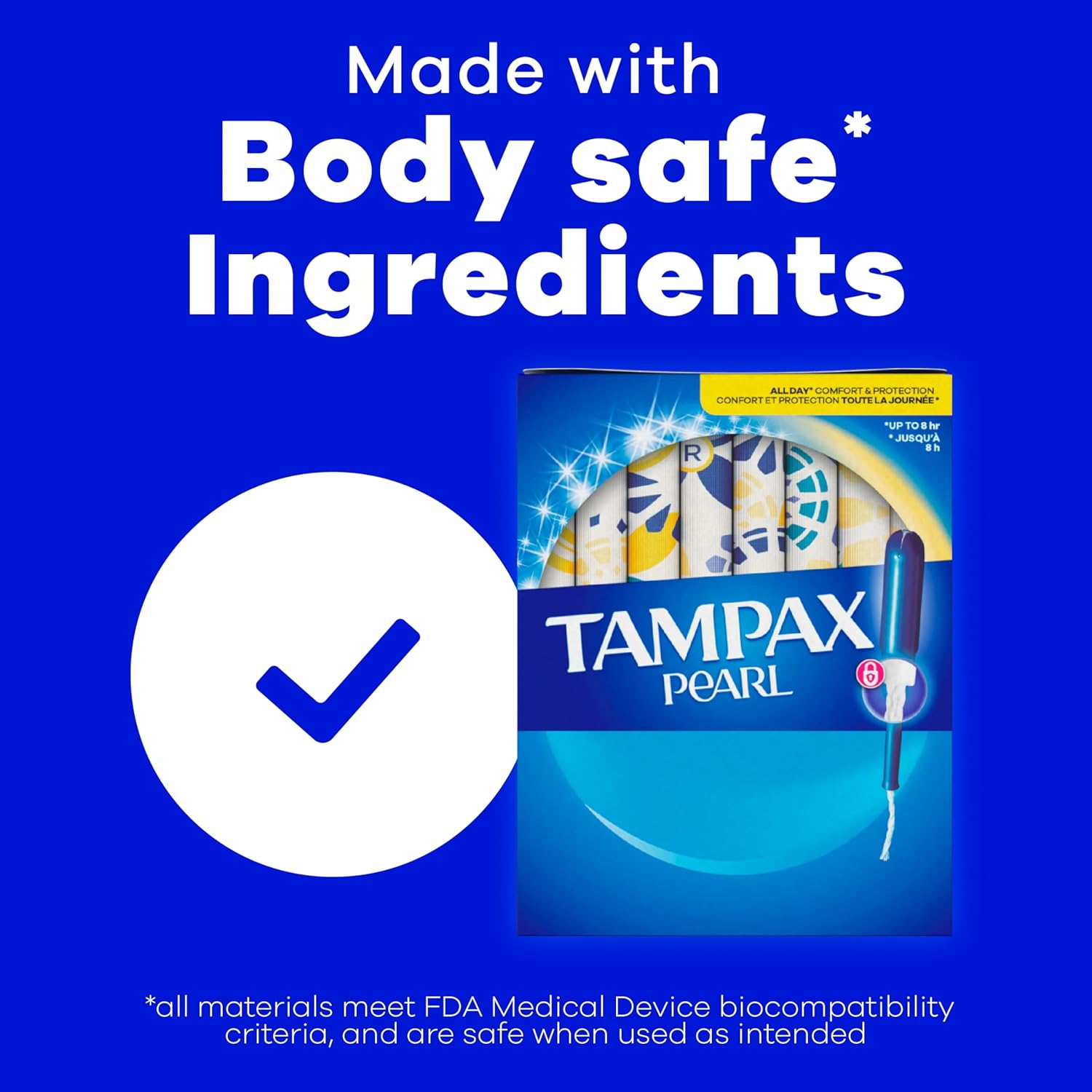 Tampax Pearl Tampons for Women Multipack, with LeakGuard Braid, Regular/Super/Super Plus Absorbency, Unscented, 47 Count - Image 6