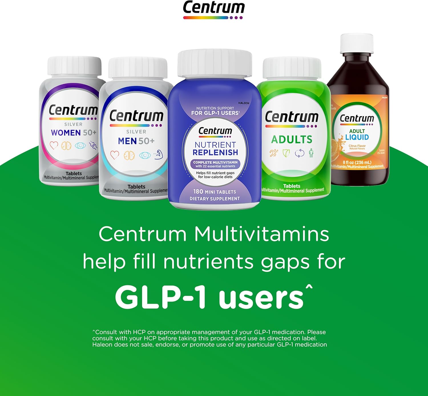 Centrum Minis Silver Multivitamin for Men 50 Plus, Multivitamin/Multimineral Supplement, Vitamin D3, B-Vitamins and Zinc, Non-GMO Ingredients, Supports Memory and Cognition in Older Adults - 280 Ct - Image 10