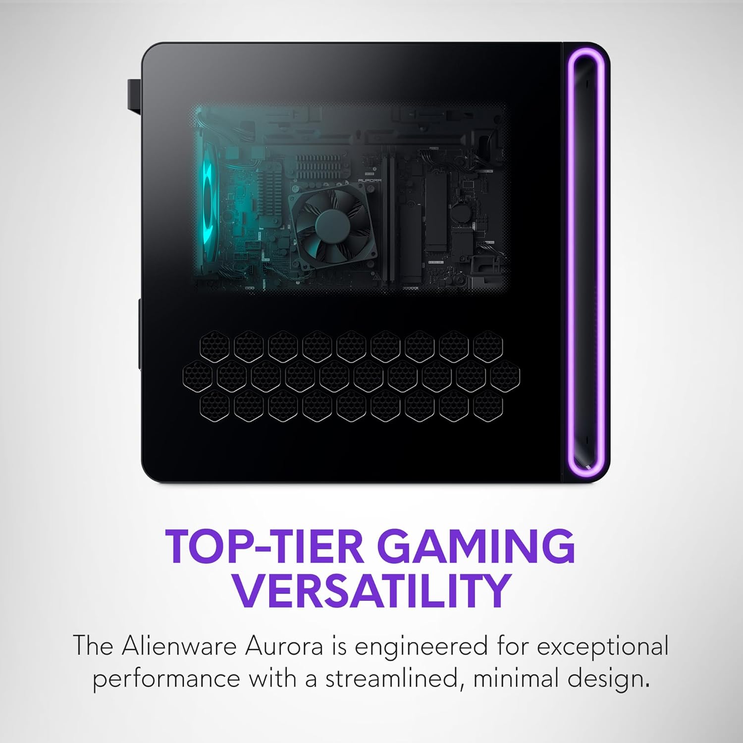 Alienware Aurora Gaming Desktop ACT1250 - Intel Core Ultra 7 265F, 32GB DDR5 RAM, 1TB SSD, NVIDIA GeForce RTX 5070, 1000W Platinum Rated PSU, Windows 11 Home, Clear Panel - Black - Image 6