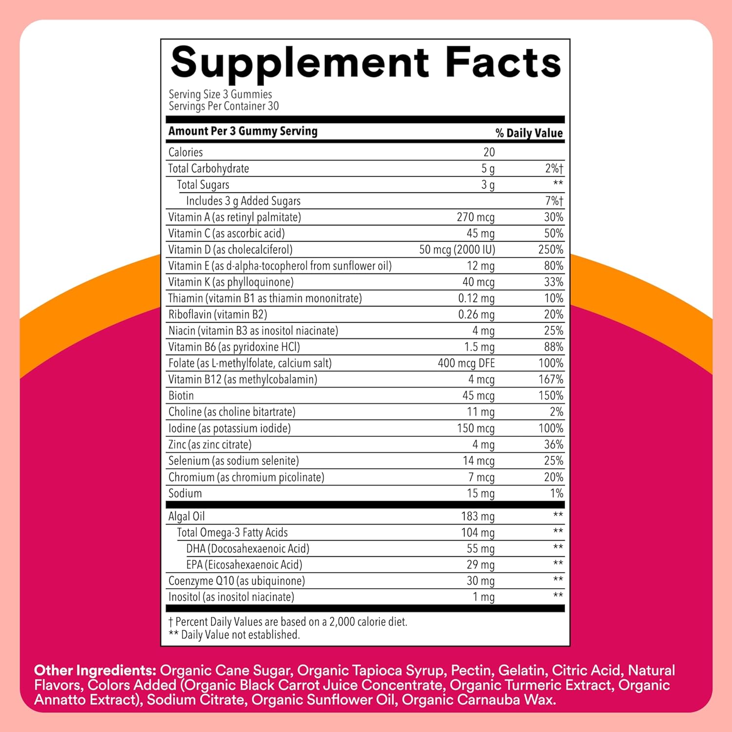 SmartyPants Women’s Complete Wellness Bundle: Multivitamin + Women’s 50+ Gummies with Omega-3, CoQ10, Methylfolate, Vitamins D3, B12, C, A & Zinc – Gluten Free, 90 Count Each (2-Pack) - Image 3