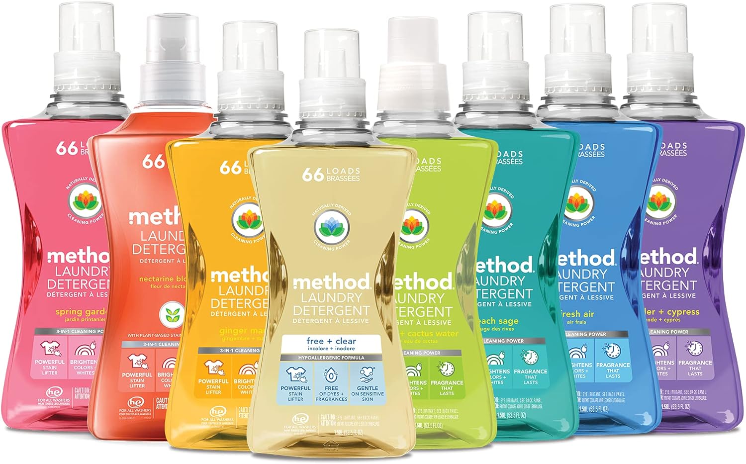 Method Liquid Laundry Detergent; Ginger Mango Scent; Stain Remover; 66 Loads per 53.5 fl oz bottle; 4 Pack (264 Total Loads); Packaging May Vary - Image 6