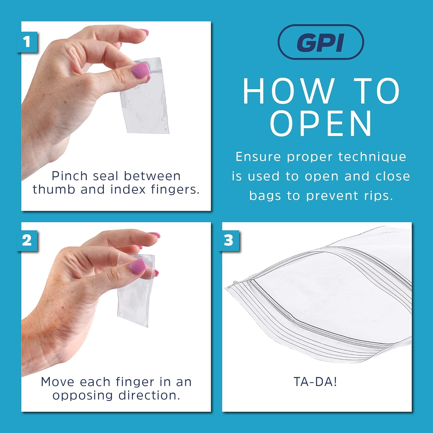 3" x 8" Long Zip Bags, 100 Pack, Clear Plastic Reclosable Zip Baggies, 2 Mil Thick, Resealable Poly Bags for Packaging Insence, Necklaces, Jewelry & Office Supplies. GPI - Image 9