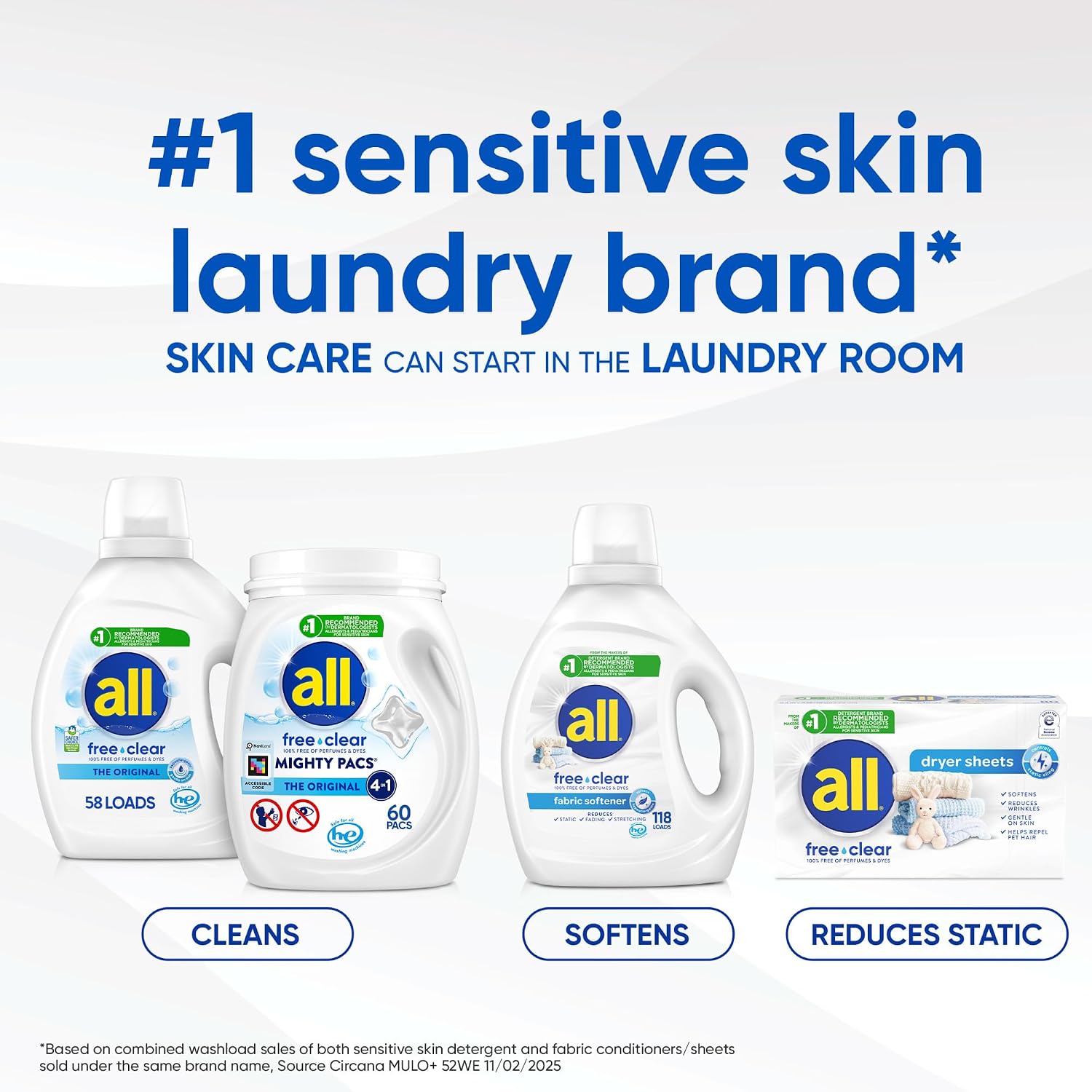 all Liquid Laundry Detergent Free Clear, 118 Ounce, 94 Loads - Image 10