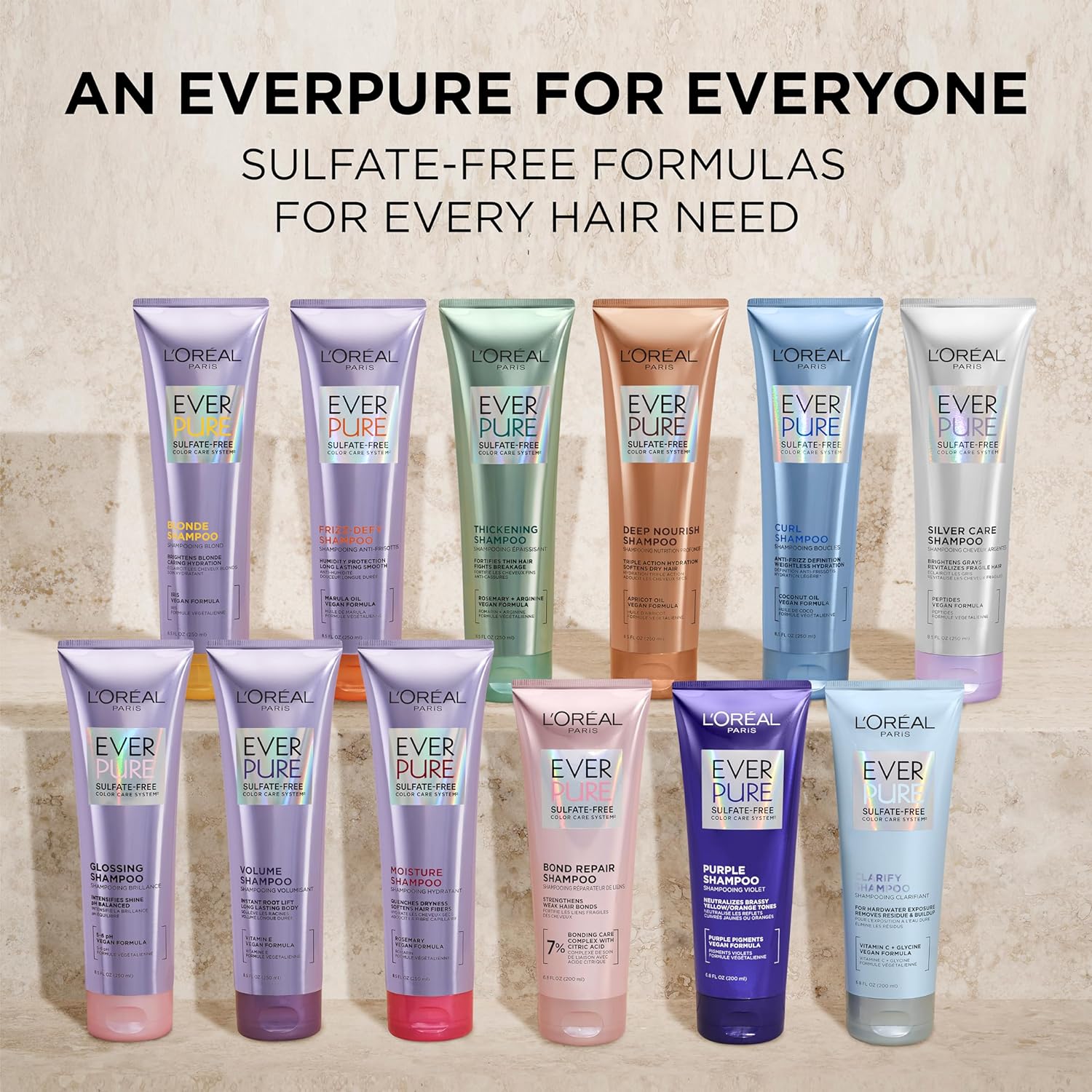 L'Oreal Paris Hair Conditioner for Dry Hair, Triple Action Hydration, Apricot Oil Infused, EverPure, 8.5 Fl Oz (Packaging May Vary) - Image 9