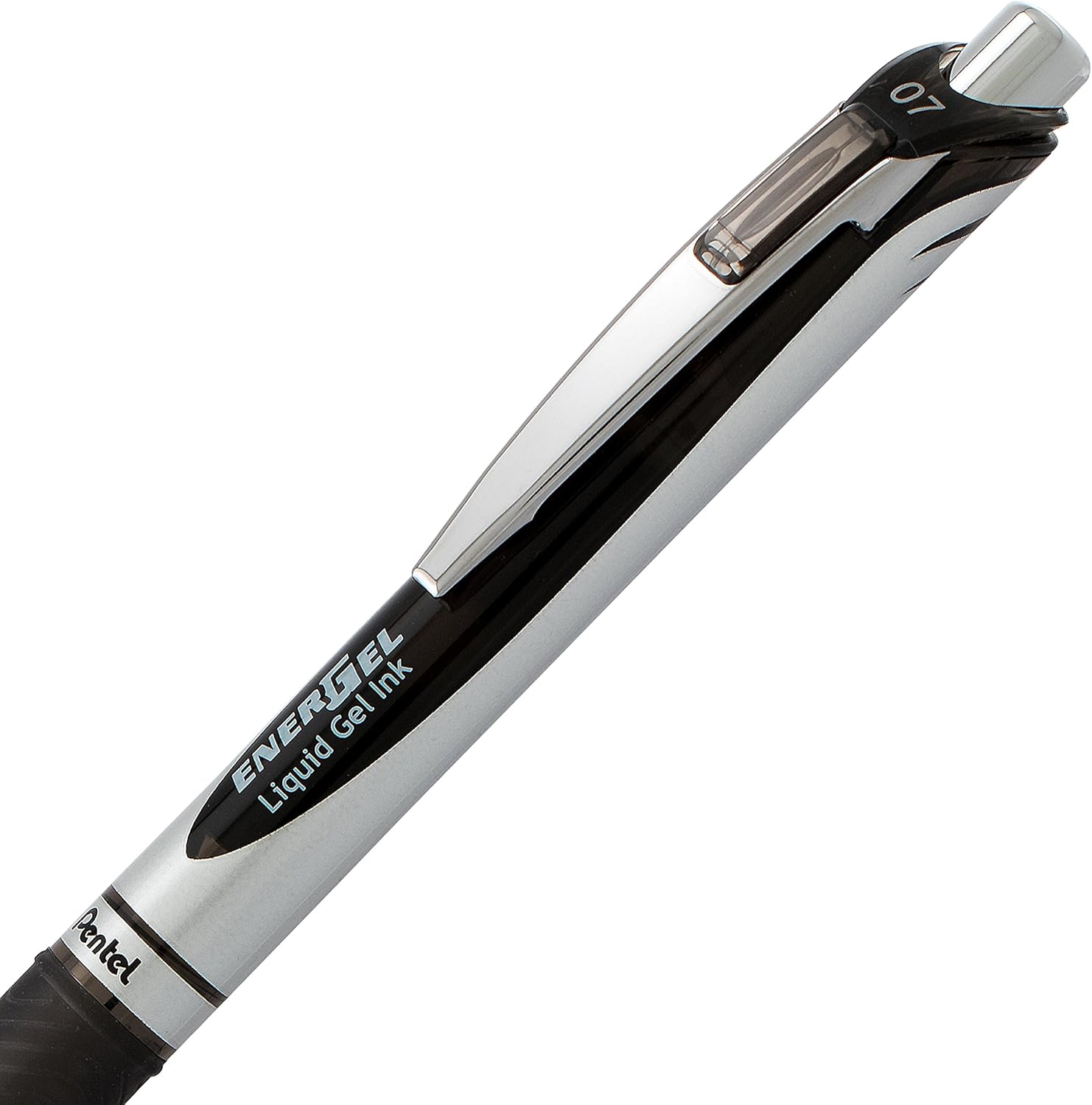Pentel EnerGel RTX Retractable Liquid Gel Pen, (0.7mm), Medium Line, Metal Tip, Black Ink, Pack of 2 (BL77BP2A) - Image 4