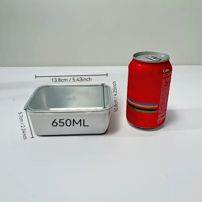 6pcs Stainless Steel Stacking Food Containers with Lids, Reusable Snack & Prep Containers for Office, sp-00018 - Image 5