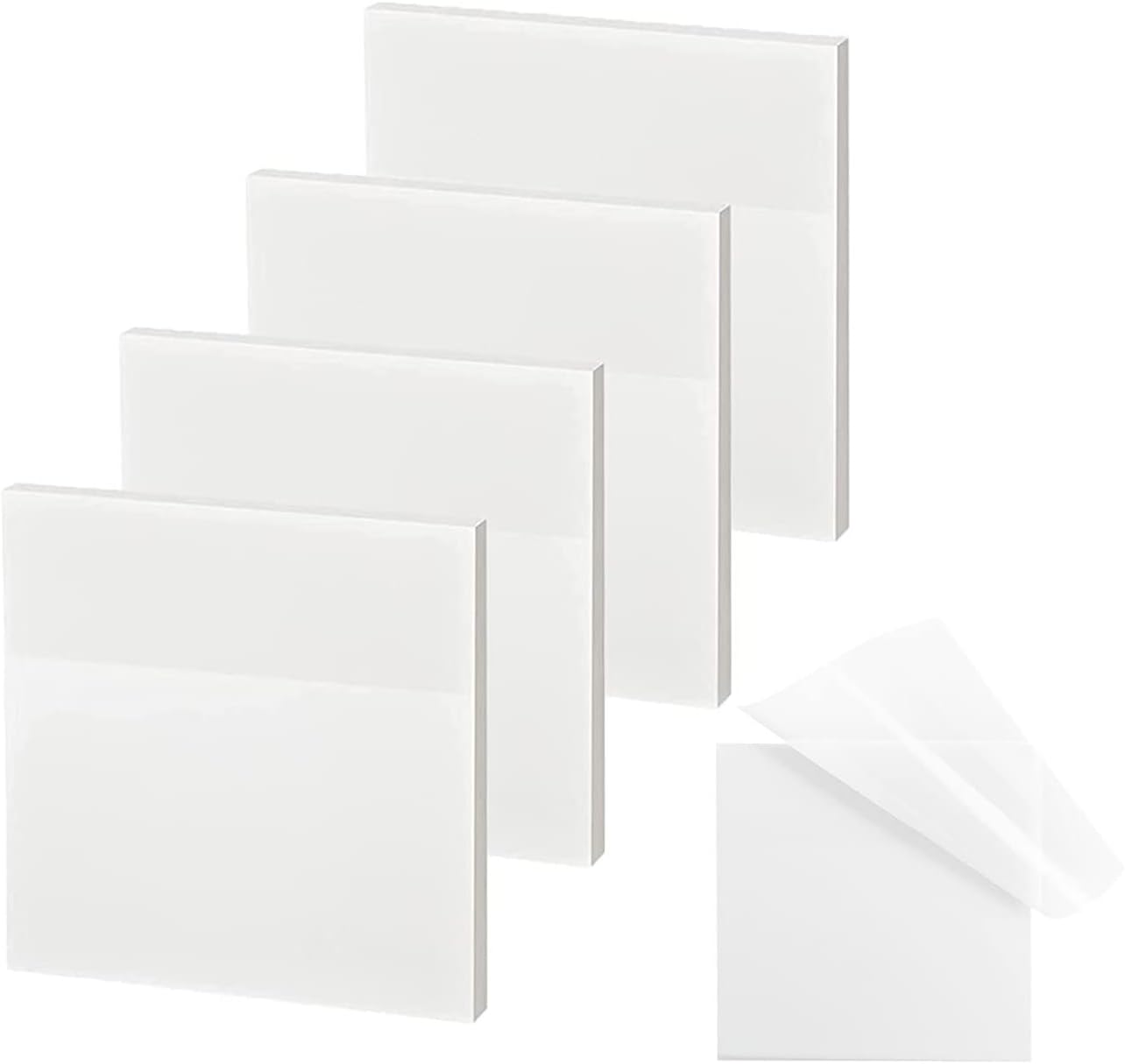 Transparent Sticky Notes - 3x3 inch Clear Sticky Notes Waterproof Self-Adhesive Translucent Sticky Note Pads for Books Annotation, See Through Sticky Note (200 Sheets) - Image 2