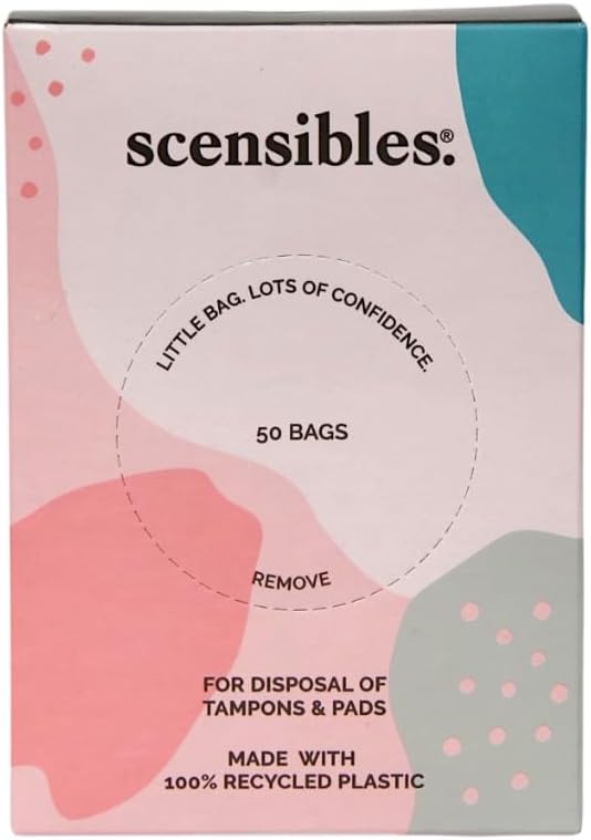 Scensibles Personal Care Disposal Bags (50 Count) - For Tampons, Pads, Liners, Condoms & More - Discreet, Hygienic & Odor-Reducing Disposal Solution - Image 2