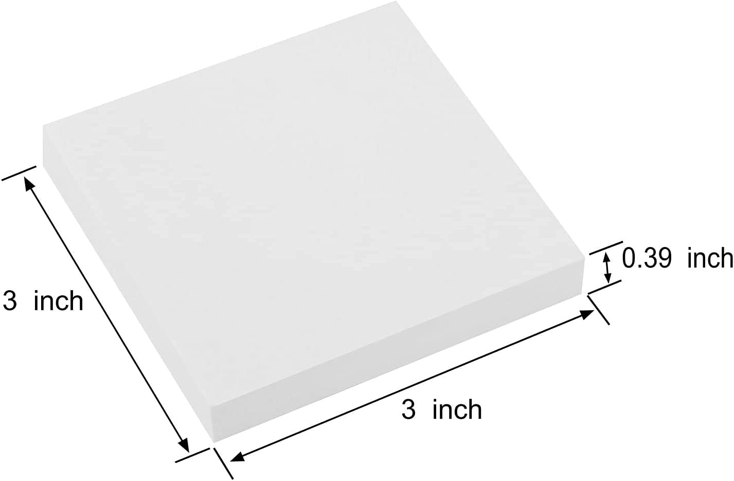 White Sticky Notes 6 Pads 3 X 3 Inch 100 Sheets/Pad Self-Stick Notes Pads 600 Sheets Total - Image 3