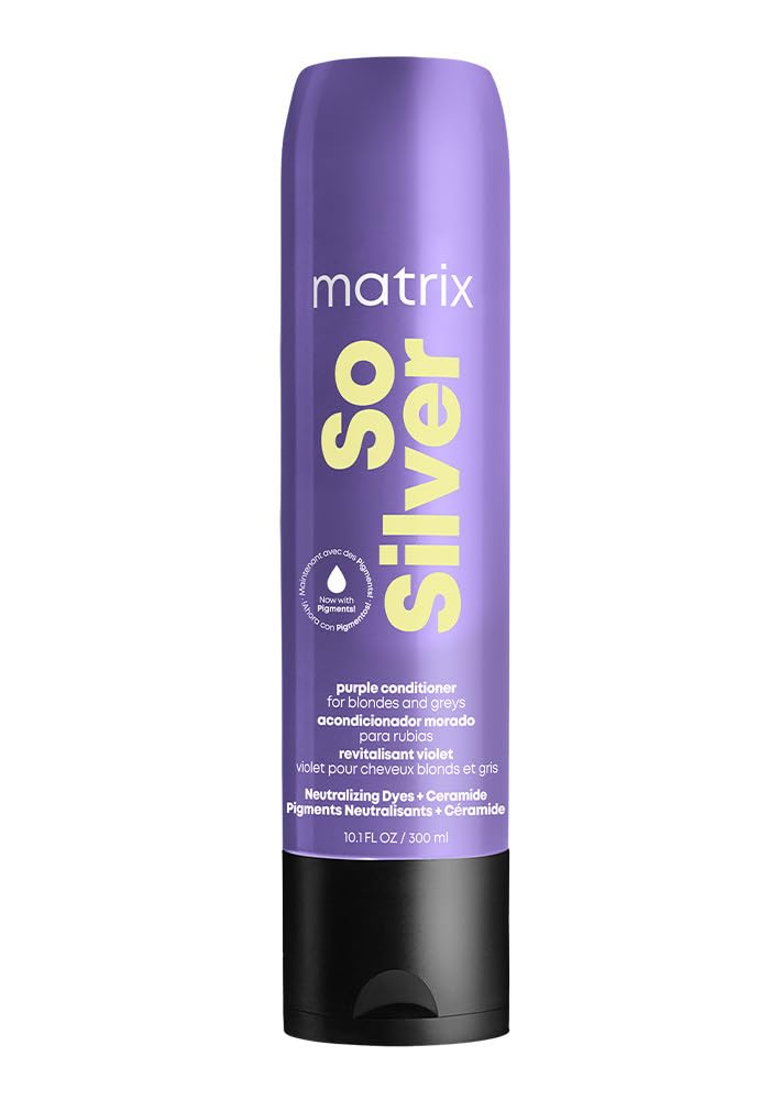 Matrix So Silver Purple Conditioner - Removes Brassy Yellow Undertones, Color Depositing & Toning, Pigmented Conditioner For Blondes and Greys, Vegan - Image 2