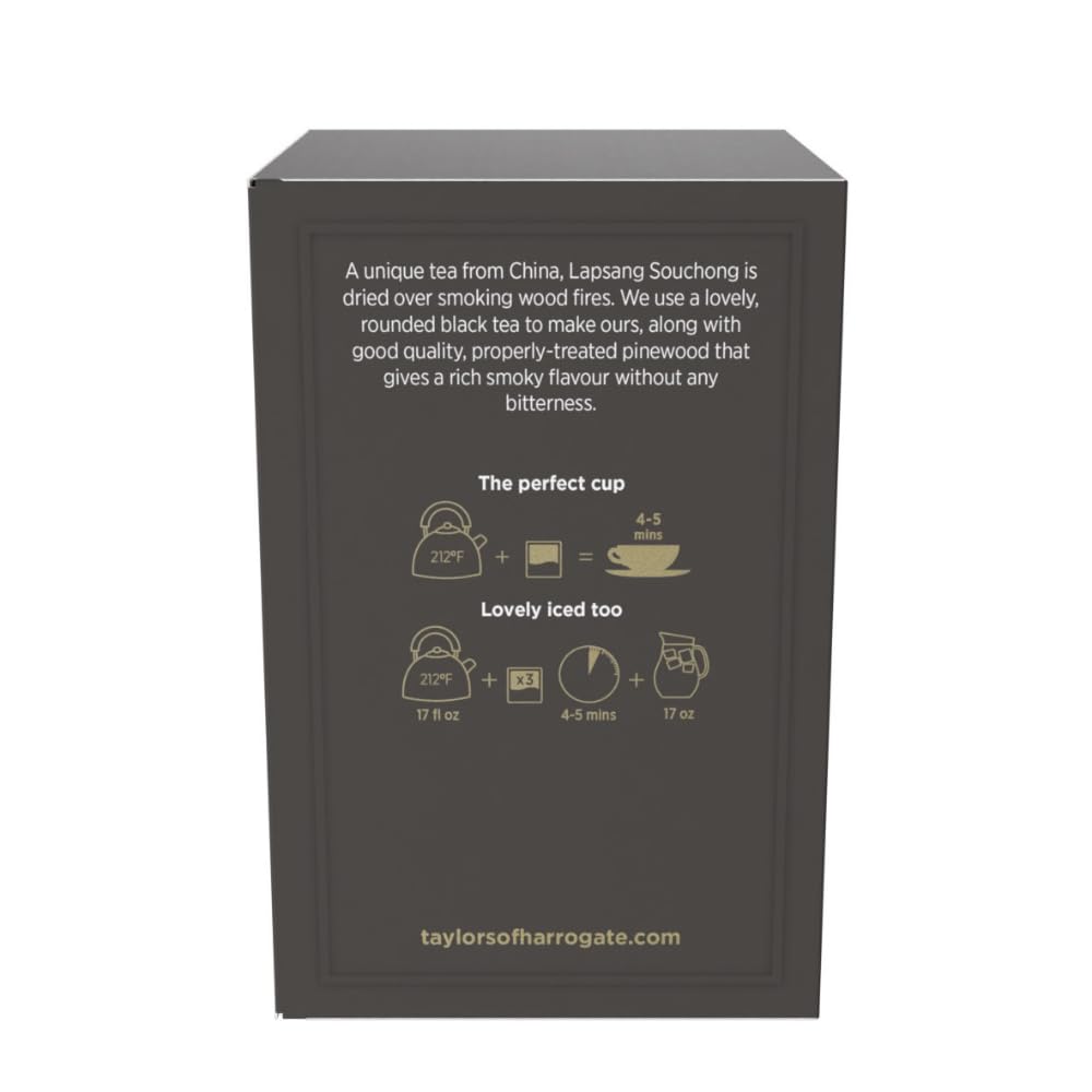 Taylors of Harrogate Lapsang Souchong, Black Tea, Pillow Tea Bags, 50 Count (Pack of 1), Smoky, Rich and Strong, Caffeinated, Enjoy Hot or Iced, 50 Teabags - Image 5