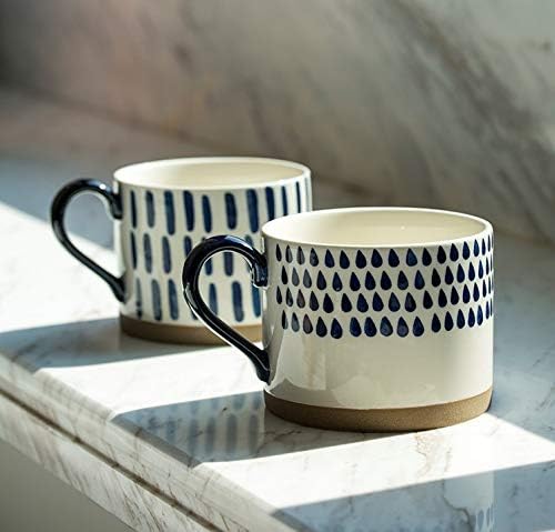 Koja 16 oz. Elegant Hand Painted Decorative Large Porcelain Ceramic Mug Set. 4 Decorative Mugs. Colorful Gift Pack. Impress & Entertain Family & Guests. Dishwasher Microwave Safe. - Image 8