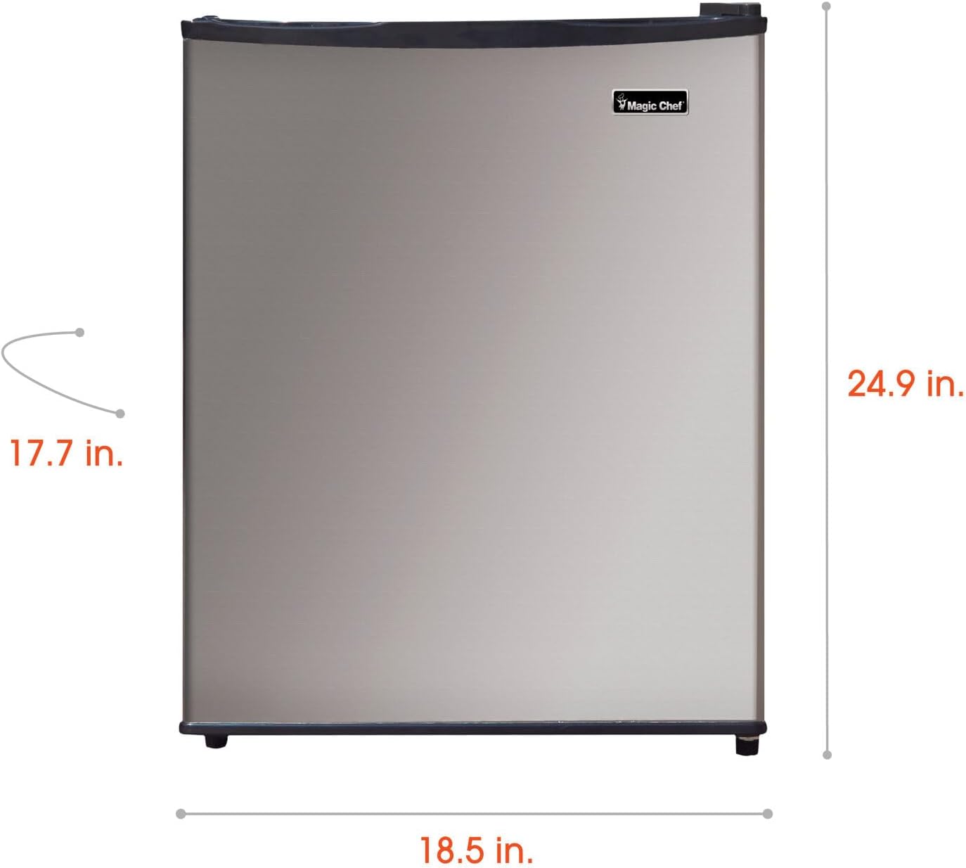 Magic Chef Energy Star 2.4 Cu. Ft. Mini All-Refrigerator with Stainless Steel Door, MCAR240SE2 - Image 4