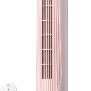 Antarctic Star T36 Tower Fan-36 Inch, Bladeless Oscillating Fan with Remote, 6 Speeds & 4 Modes, LED Display, 9H Timer, Quiet Floor Standing Fan for Bedroom Living Room Office, Pink