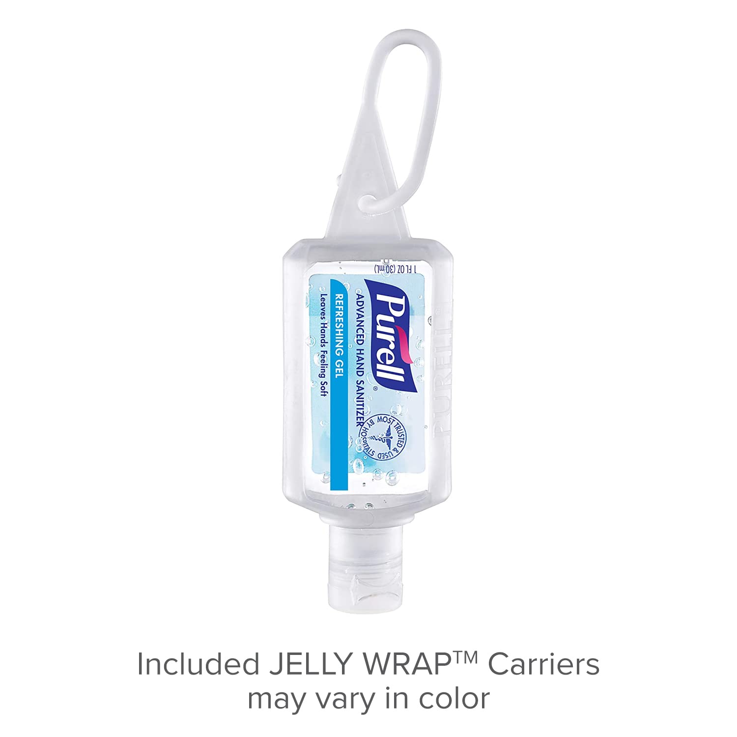 Purell Advanced Hand Sanitizer Refreshing Gel, Clean Scent, 1 fl oz Travel Size Flip Cap Bottle with Jelly Wrap Carrier (Pack of 36) - 3900-36-WRP - Image 3