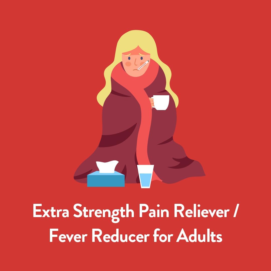 Healthy Living Extra Strength Acetaminophen Gelcaps for Pain Relief, 500mg, 400 Count - Image 4