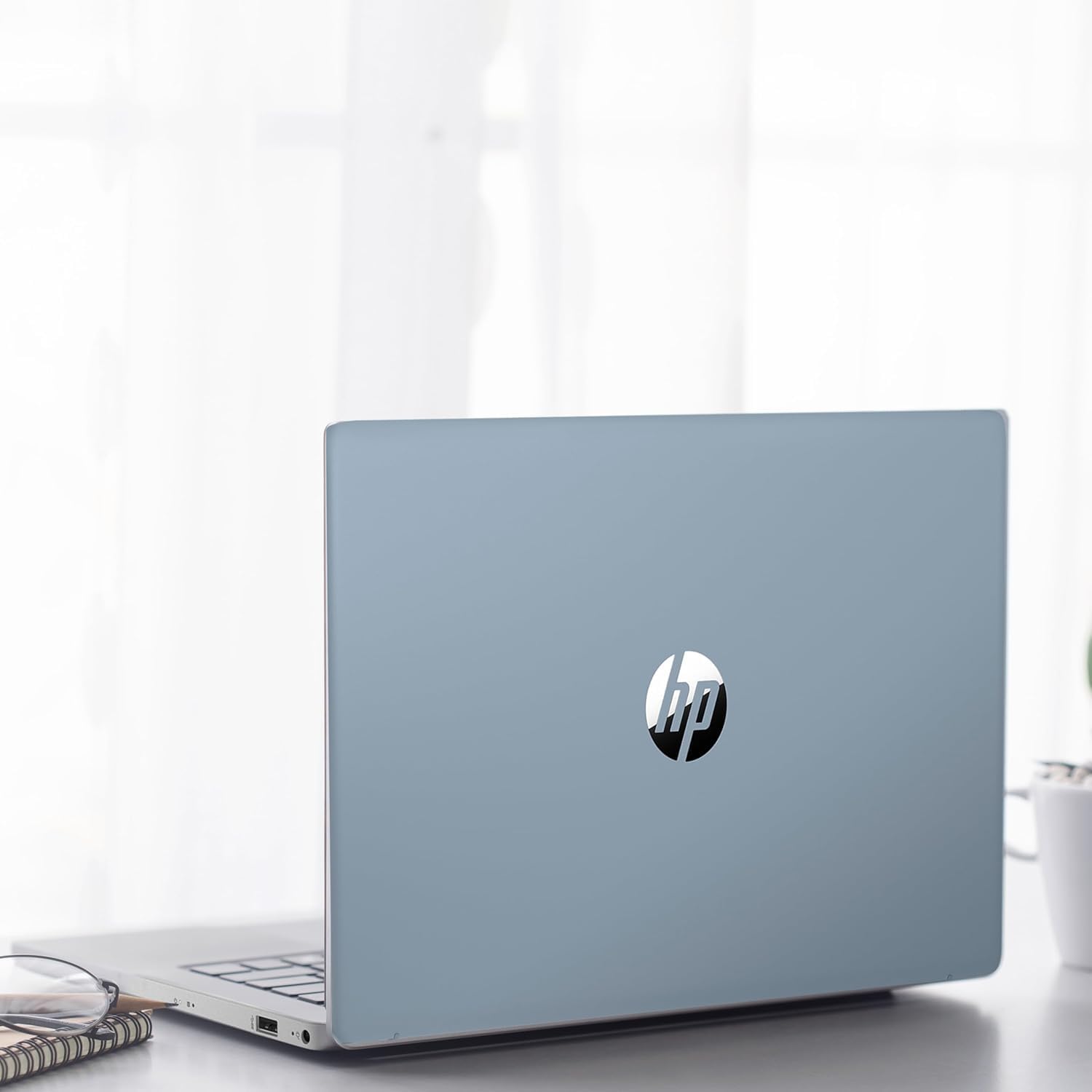 HP 17.3" Touchscreen Laptop for Work and Home, AMD Ryzen 5 7430U, 8GB RAM, 128GB SSD, Webcam, HDMI, Backlit Keyboard, Fingerprint Reader, Wi-Fi 6, Windows 11 Home, Blue - Image 8