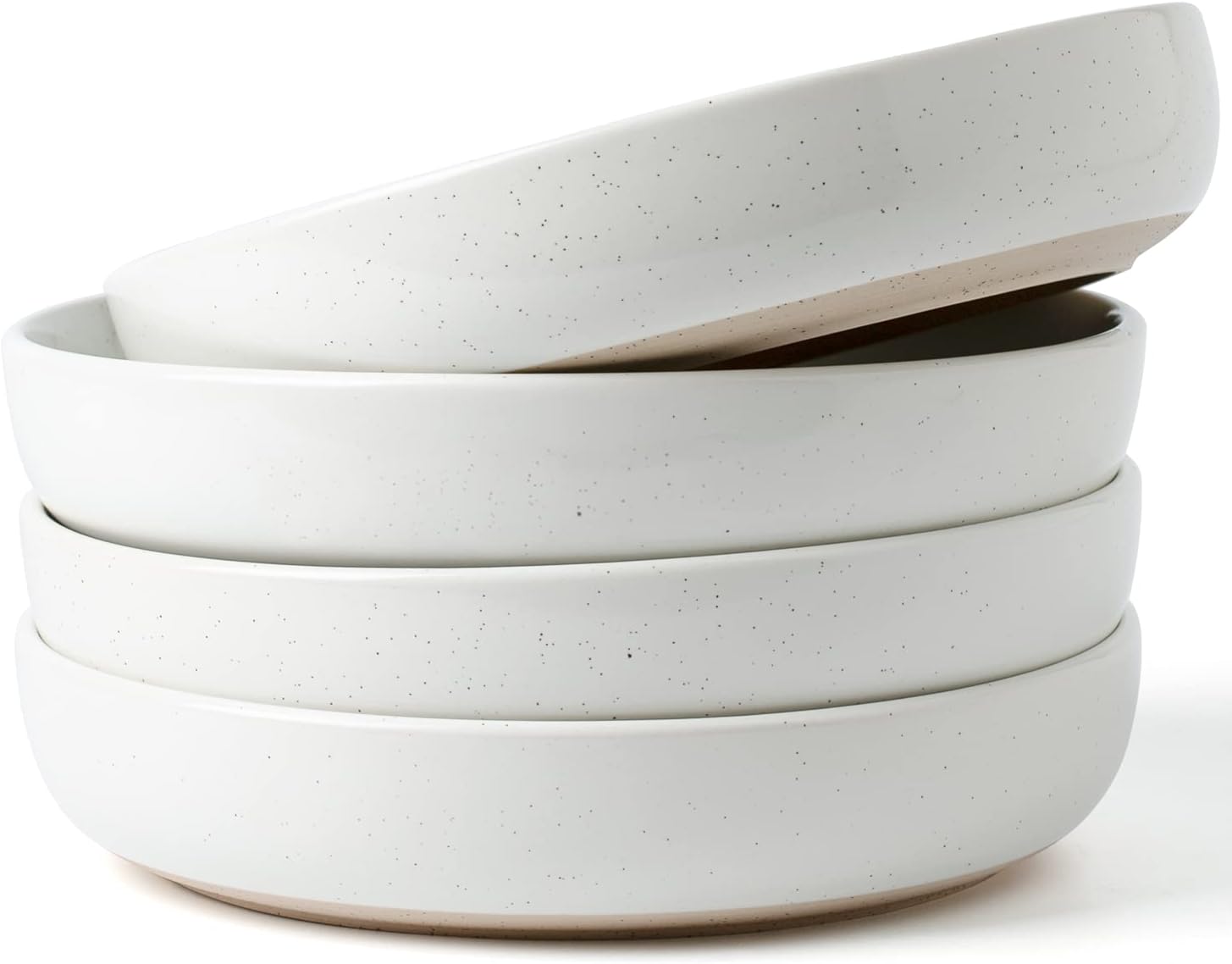 famiware Milkyway 33 oz Bowl Set, Pasta Bowls Set of 4, Salad Bowls Perfect for Your Friend for Housewarming, Thanksgiving, Christmas, White - Image 2