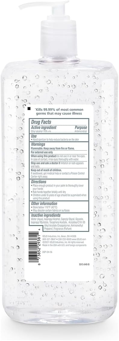 PURELL Advanced Refreshing Gel Hand Sanitizer, Clean Scent, 1.5 L Pump Bottle, 4/Carton - Image 4