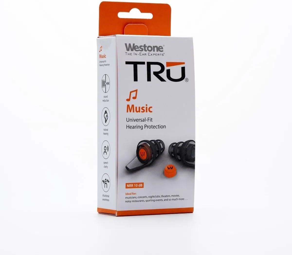 Westone TRU Music Earplugs – Reusable High-Fidelity 10 dB Earplugs for Concerts & Musicians, Universal Fit with Acoustic Filters – Clear, Balanced Sound for Live Concerts, Clubs, DJs, Music Lovers - Image 6