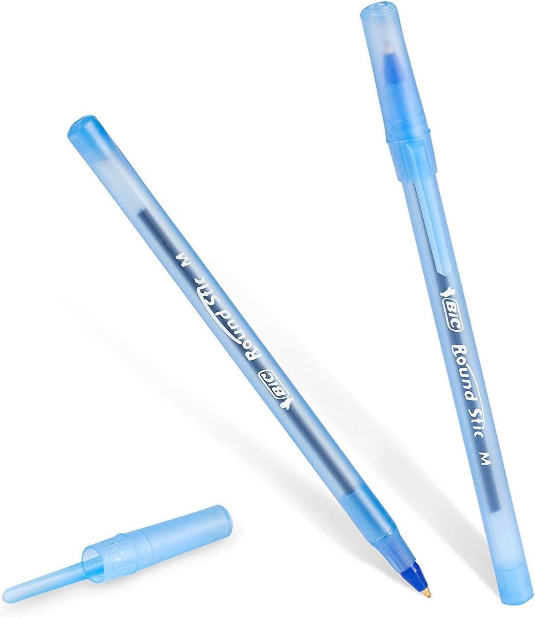 BIC Round Stic Xtra Life Pens, Medium Point 1.0 mm, 30 Black & 30 Blue Ink Pens, Pack of 60 - Image 7