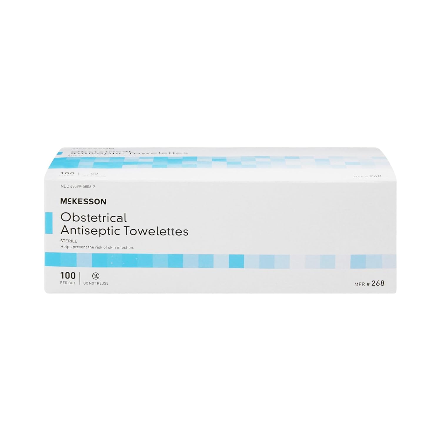 McKesson Obstetrical Antiseptic Towelettes Wipes, Sterile, Individual Packet, Clean Scent, 100 Count, 1 Pack - Image 7
