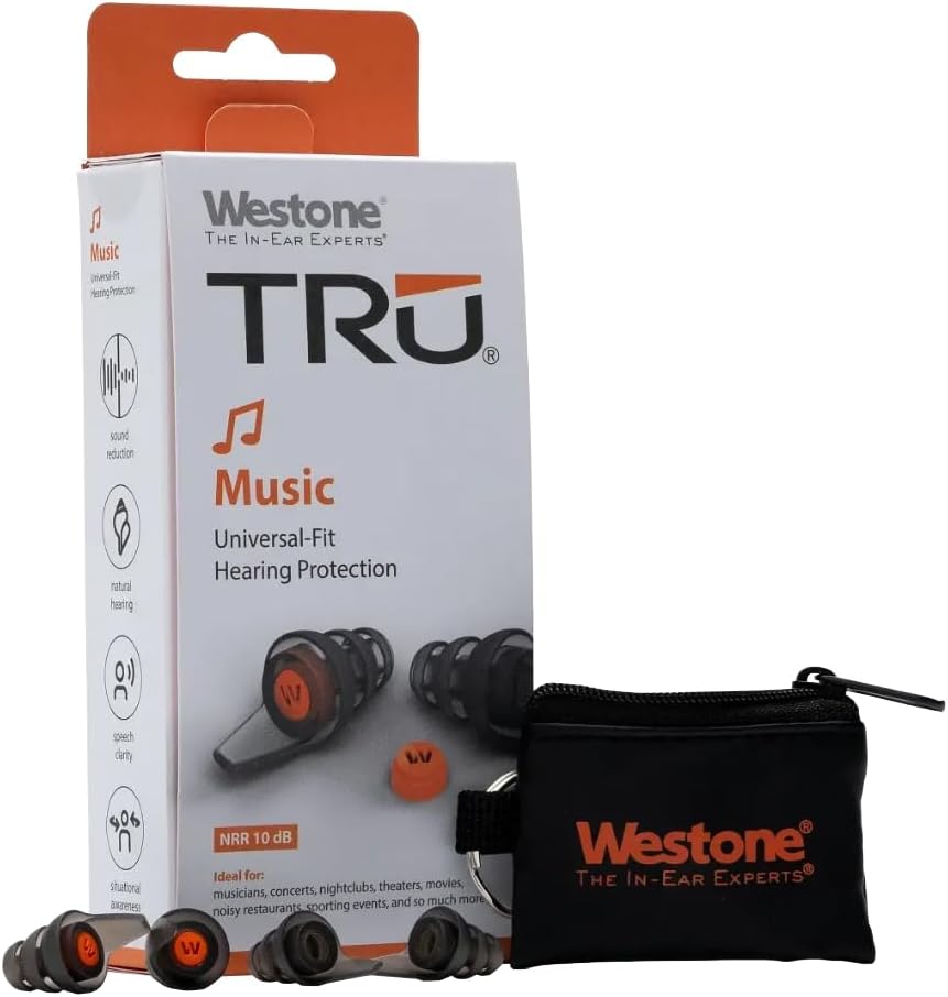 Westone TRU Music Earplugs – Reusable High-Fidelity 10 dB Earplugs for Concerts & Musicians, Universal Fit with Acoustic Filters – Clear, Balanced Sound for Live Concerts, Clubs, DJs, Music Lovers - Image 2