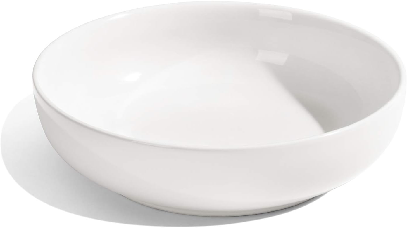 LE TAUCI Pasta Bowls 45 oz, Salad Bowls Set for Serving Soup, Pasta, Noodle, Dinner, Large Kitchen Bowl Plates, Microwave Safe - 8.5 Inch, Set of 4, White - Image 10