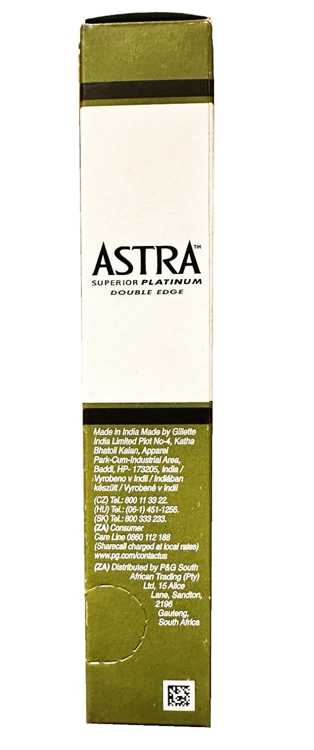 Astra Platinum Double Edge Safety Razor Blades,100 Blades (20 x 5) - Image 3