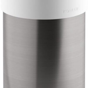 Kohler Disinfecting Dispenser (Wipes not Included), Stainless Steel Canister with Easy One Touch Lid, 4 x 4 x 10.75, White