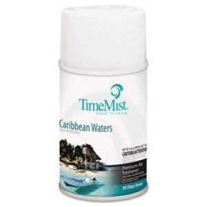 TimeMist Premium Metered Air Freshener Refills – Caribbean Waters – 7.1 oz (1 Unit) 1042756 – Lasts Up To 30 Days and Neutralizes Tough Unwanted Odors