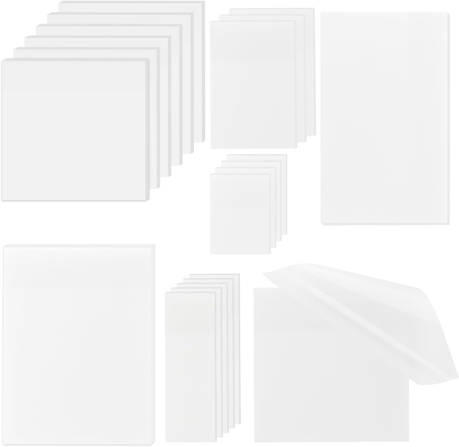 Mr. Pen- Transparent Sticky Notes Set, 1000 Sheets, 6 Sizes, Waterproof Transparent Sticky Note Pads for Bible Study, Annotating Books, Office, School, Planning, Journaling & Organization - Image 2